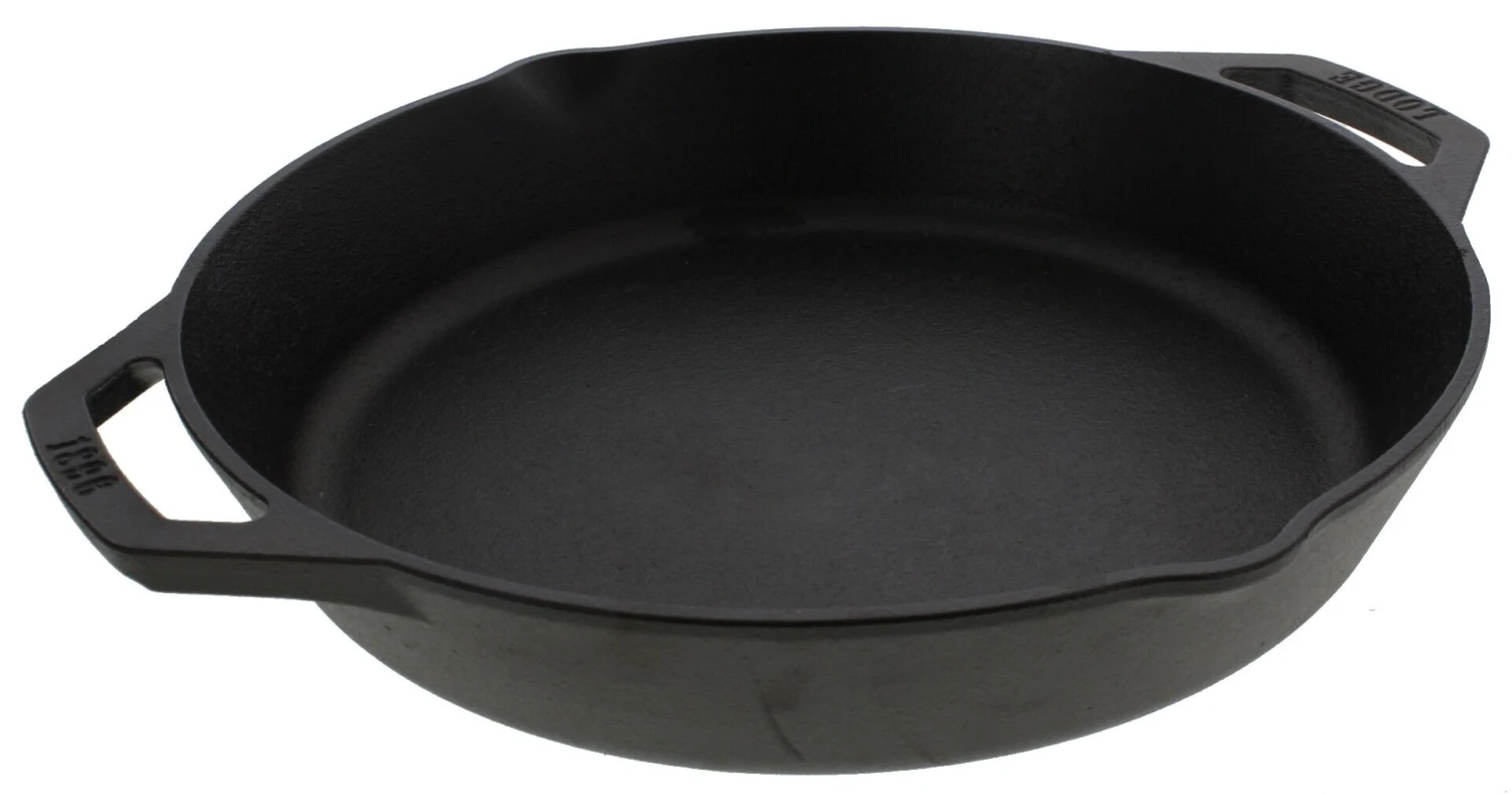 Lodge Bakpan Met 2 Grepen En Schenktuiten Ø 30 Cm Gietijzer Zwart 1 Lodge Bakpan Met 2 Grepen En Schenktuiten Ø 30 Cm Gietijzer Zwart