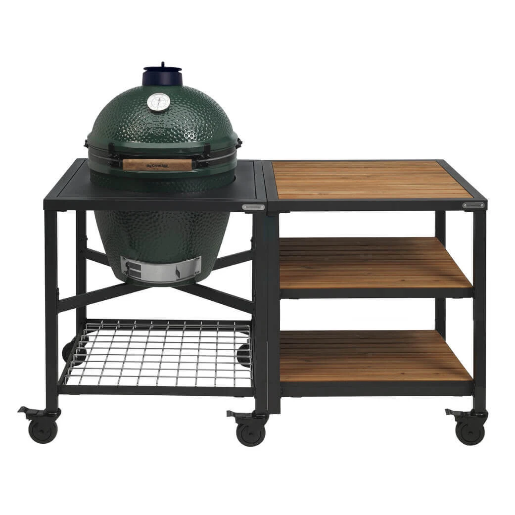 Big Green Egg Modular Outdoor Workspace Compleet Systeem Wood-Wood-Wood Incl. Large Barbecue 1 Big Green Egg Modular Outdoor Workspace Compleet Systeem Wood-Wood-Wood Incl. Large Barbecue