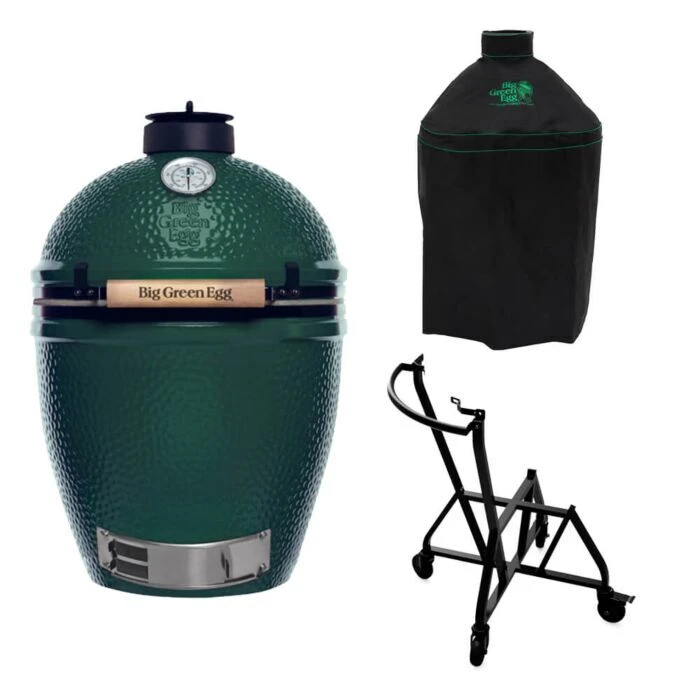 Big Green Egg Medium Barbecue ø 38 Cm Keramiek Groen Met IntEGGrated Nest, Handler En Hoes 1 Big Green Egg Medium Barbecue ø 38 Cm Keramiek Groen Met IntEGGrated Nest, Handler En Hoes