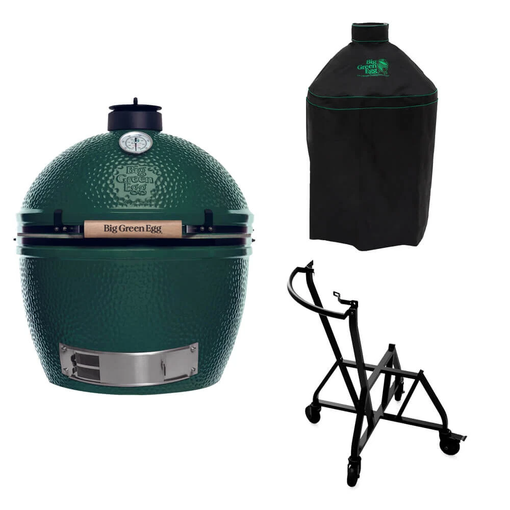 Big Green Egg Extra Large Barbecue ø 67,5 Cm Keramiek Groen Met IntEGGrated Nest, Handler En Hoes 1 Big Green Egg Extra Large Barbecue ø 67,5 Cm Keramiek Groen Met IntEGGrated Nest, Handler En Hoes