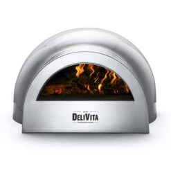 Delivita Houtgestookte Oven 65 X 59 X 39 Cm Hale Grey -Goedkoop Barbecue Winkel oven hale grey front 1410x1076 crop center